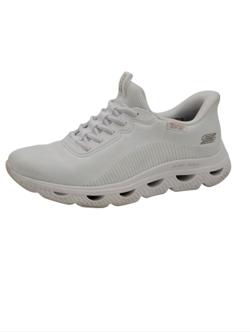 Skechers Bob Slip Ins Sneakers Women Size 7.5 White Memory Foam Hands Free